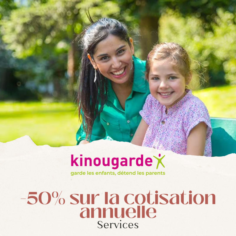 Réduction de 50% sur la cotisation annuelle chez Kinougarde.