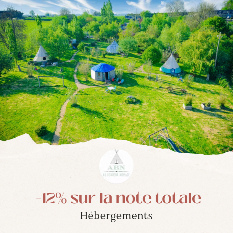 Réduction de 12% chez Au Bonheur Nomade à Caumont-Sur-Aure
