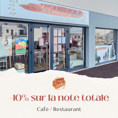 Réduction de 10% à la Cabane d'Axelle à Fleury-sur-Orne