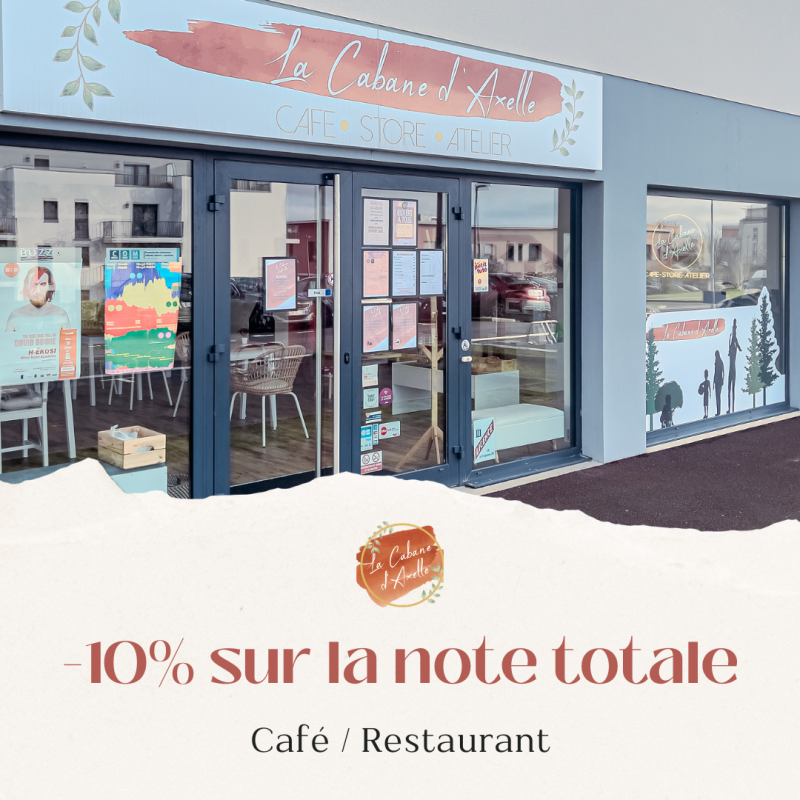 Réduction de 10% à la Cabane d'Axelle à Fleury-sur-Orne