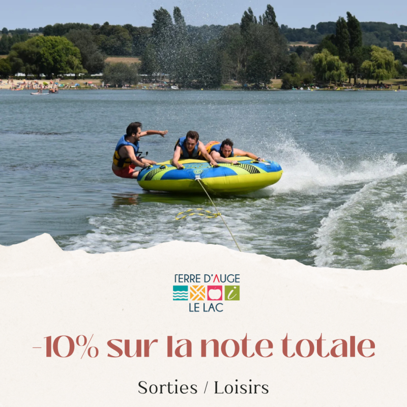 Réduction de 10% sur la bouée tractée au Lac Terre d'Auge