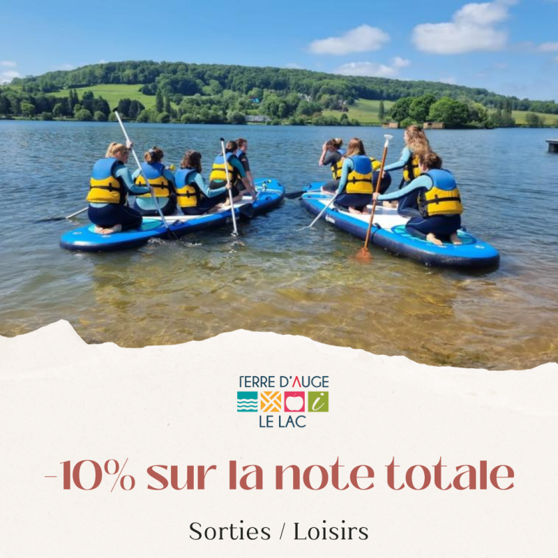 Réduction de 10% sur le Paddle au Lac Terre d'Auge