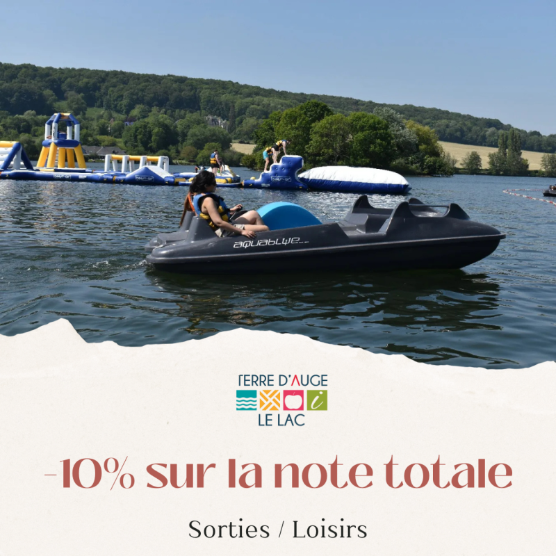Réduction de 10% sur le Pédalo au Lac Terre d'Auge