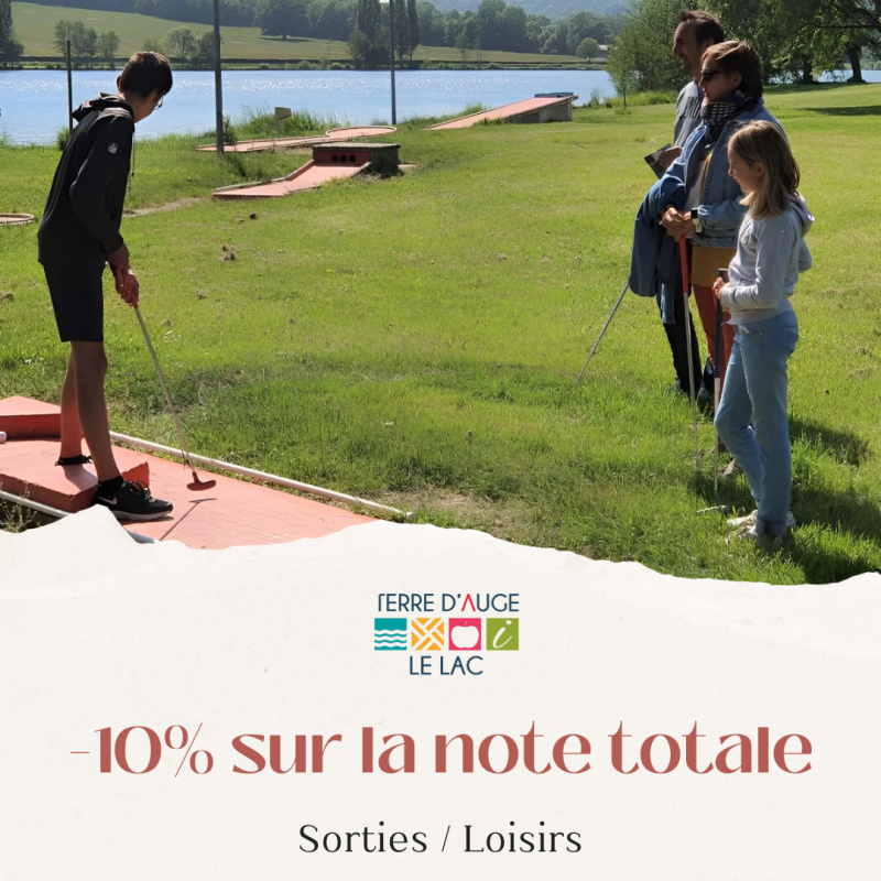 Réduction de 10% sur le Mini-golf