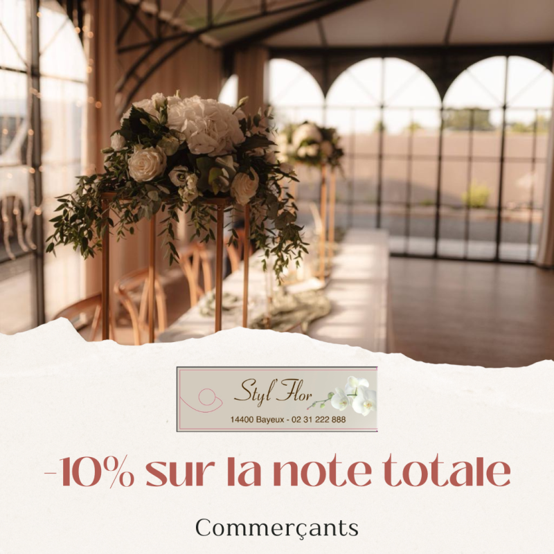 Réduction de 10% chez Styl Flor à Bayeux