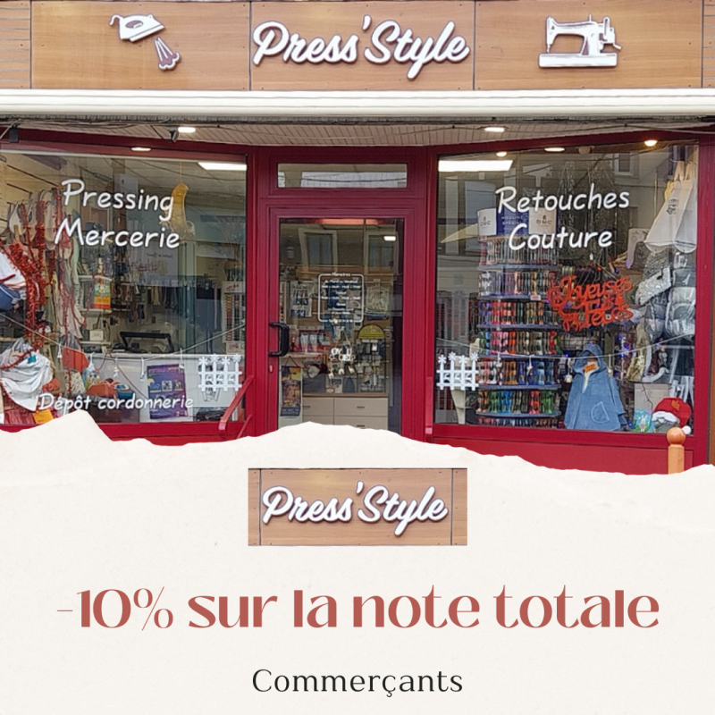 Réduction de 10% chez Press'Style à Damville