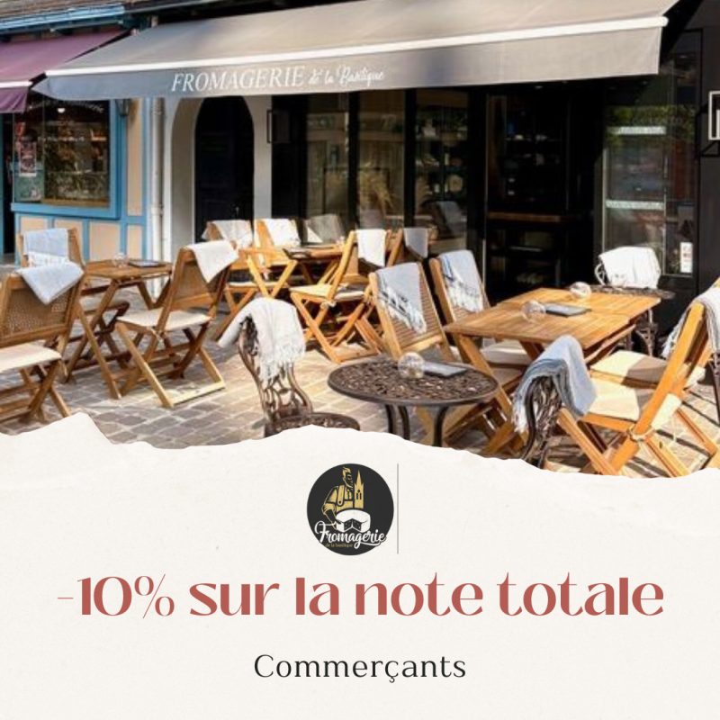 Réduction de 10% à la fromagerie de la Basilique à Douvres-la-Délivrande