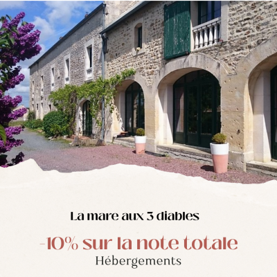 Réduction de 10% chez La mare aux 3 diables