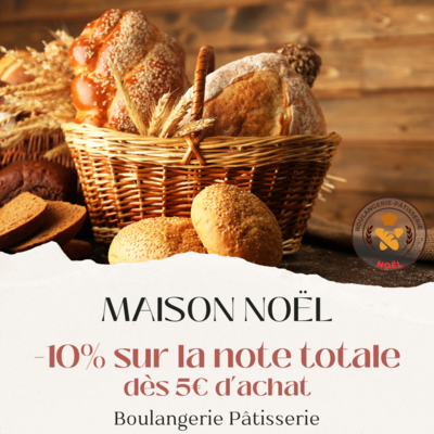 Réduction de 10% chez Maison Noël à Colombelles