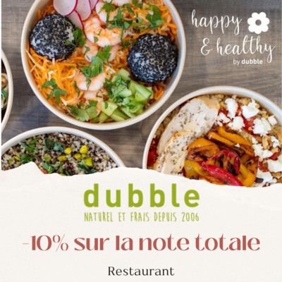 Réduction de 10% chez Dubble Food à Saint Contest