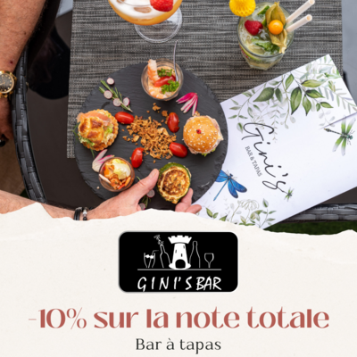Réduction de 10% chez Gini's Bar à Caen