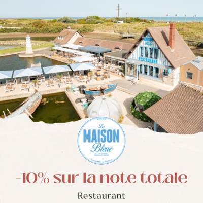 Réduction de 10% chez La Maison Bleue à Courseulles-sur-Mer