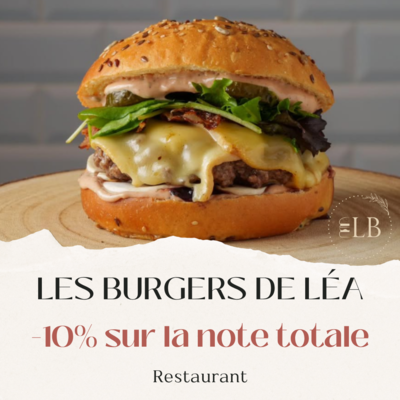Réduction de 10% chez les Burgers de Léa à Caen