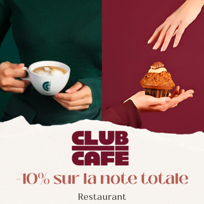 Réduction de 10 % chez Club Café à Hérouville‑Saint‑Clair