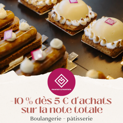Réduction de 10% dès 5€ d'achat chez Paintati & Paintata à Caen