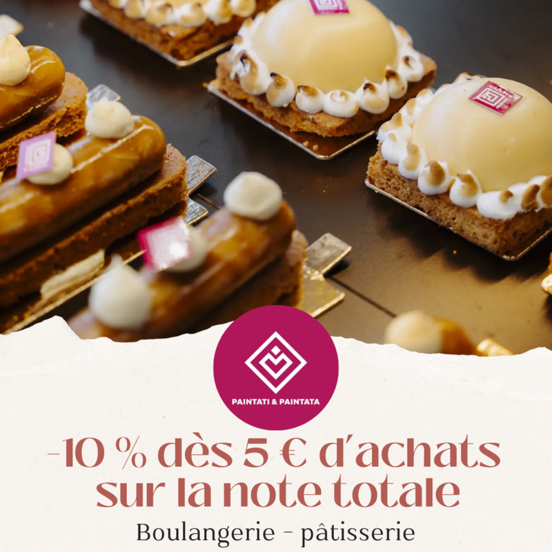 Réduction de 10% dès 5€ d'achat chez Paintati & Paintata à Caen
