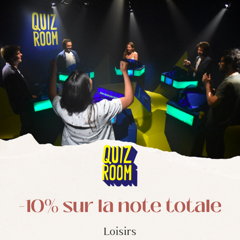Réduction de 10% chez Quiz Room à Caen